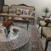 مبل استیل اصل همراه با میز ناهارخوری