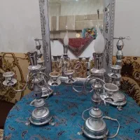 آینه وشمعدان عقدی نقره ای ۴۰۰۰۰۰۰ تومان