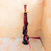 قلیان چوب سرخ رخ دار