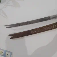 دو عدد دکوری قدیمی ذلفقار حکاکی شده عتیقه|کلکسیون اشیاء عتیقه|زاهدان, |دیوار