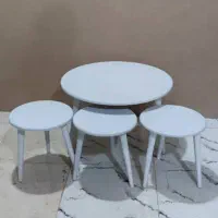 میز وسط با سه عددعسلی گرد، رنگ بندی|مبلمان خانگی و میز عسلی|بندر گناوه, |دیوار