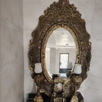 کنسول با شمدان و ساعت