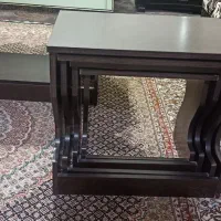 مبلمان هفت نفره به همراه جلو مبلی و میز عسلی|مبلمان خانگی و میز عسلی|هشتگرد, هشتگرد قدیم|دیوار