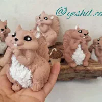 سنجابای بامزه باسنگ مصنوعی|مجسمه، تندیس، ماکت|اردبیل, |دیوار