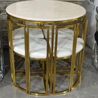 صندلی کافه رستوران میز ناهارخوری ۴نفره فلزی کمجا|میز و صندلی غذاخوری|تهران, مشیریه|دیوار