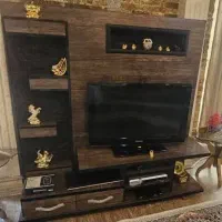 میز تلویزیون چوبی دو کشو