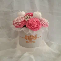 باکس گل شمع هدیه برای روز معلم