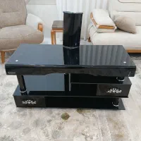 میز تلویزیون شیشه ای