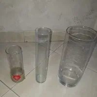 ۳ عدد گلدان شیشه ای