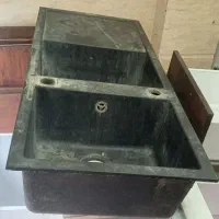 سینک دو لگنه طرح سنگ