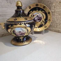 طلاکوب های سرمه ای وچک اگرمن آنتیک