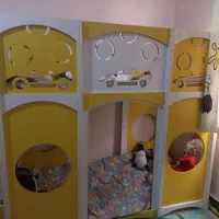 تخت دوطبقه سرسره دار با دراور