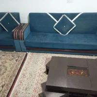 مبل هشت نفره تروتمیز سالم همراه بامیزوعسلی