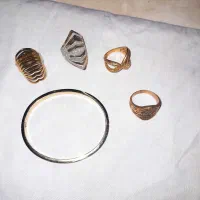 دستبند استیل و انگشتر طلا روس|بدلیجات|نسیمشهر, |دیوار