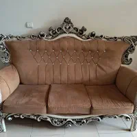 یک دست مبل استیل 7 نفره با 3 عدد میز عسلی