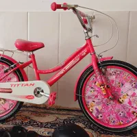 دوچرخه دخترانه صورتی تیتان خارجی اصل سایز 20