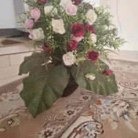 5 عدد گل های زیبا و رنگارنگ|گل مصنوعی|قزوین, |دیوار