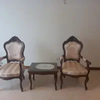 فروش مبلمان ۷ نفره در حد نو و چوب گردو|مبلمان خانگی و میز عسلی|تهران, ونک|دیوار