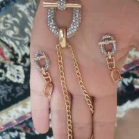 طلا در حد صفر  گردنبند و گوشوار