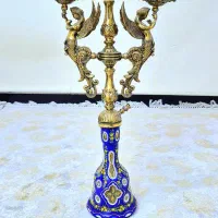 قلیان دو فرشته بسیار سنگین برنجی آکبند و نو