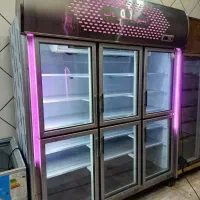 یخچال ویترینی 6درب یک سمت نما تمام استیل