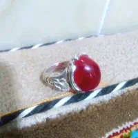 انگشترنقره یاقوت سرخ وزن نقره۱۴گرم|جواهرات|قم, شاه ابراهیم|دیوار