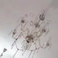 لوستر پنج شاخه کریستال|لوستر و چراغ آویز|تبریز, |دیوار