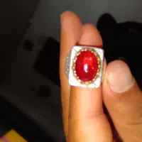 یاقوت سرخ انگشتر نقره