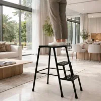 نردبان چهارپایه تاشو فلزی