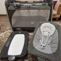 تخت پارک Joie همراه با ننو و تشک تعویض موزیکال|تخت و صندلی بچه|تهران, کوی بیمه|دیوار