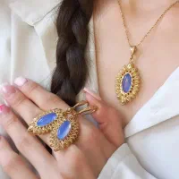 نیم ست عقیق اصلی