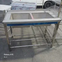 سینک دو لگنه استیل