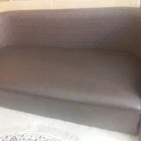 راحتی ۳ نفره چرمی|مبلمان خانگی و میز عسلی|رشت, خمیران زاهدان|دیوار