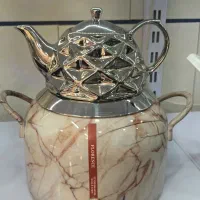 کتری قوری استیل کفه چدن طرح سنگ