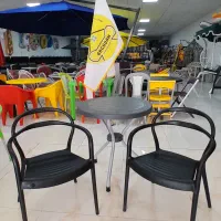 صندلی پلاستیکی قهوه ای خوری روفگاردن مدل فلار