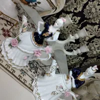 یک جفت مجسمه دکوری پرجزییات قدیمی ایتالیا (قوری)