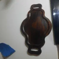 ظرف و دکوری سینی طرح چوب قهوه خوری
