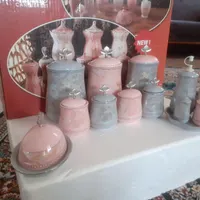 پاسماوری ۱۴ پارچه طرح سنگ رنگ صورتی|ظروف سرو و پذیرایی|پاکدشت, |دیوار