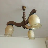 یک جفت لوستر سه شاخه تمیز وسالم