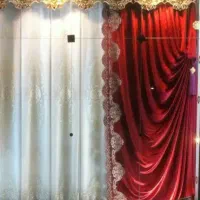 والن مخمل لبه حاشیه زرشکی شیک