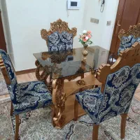 میز ناهارخوری چوب راش دارای منبت کاری|میز و صندلی غذاخوری|تهران, مسعودیه|دیوار