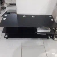 ۲ عدد میز  TV تلویزیون چوبی و میز شیشه ای مشکی ترک