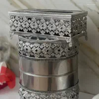 ست جا دستمال و سطل اشغال تمام استیل