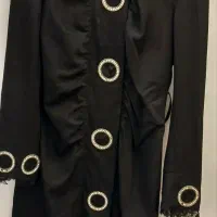 مانتو کرپ و شومیز مانتویی  مانتو حریر همراه با شال