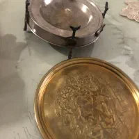 منقل و سینی قدمت دار برنجی