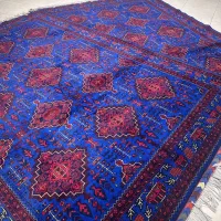 فرش دستبافت جفت6متری تمام کرک آبی