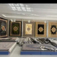 فرش سرزمین کاشان ۱۲۰۰شانه جدید سال رنگ توسی|فرش|شیراز, ریشمک|دیوار