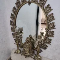 آینه وشمعدان طرح برنز|بوفه، ویترین، کنسول|کرمانشاه, |دیوار