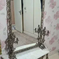 آیینه و شمعدان برنز