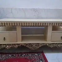 میز تلوزیون  و بخاری دیواری